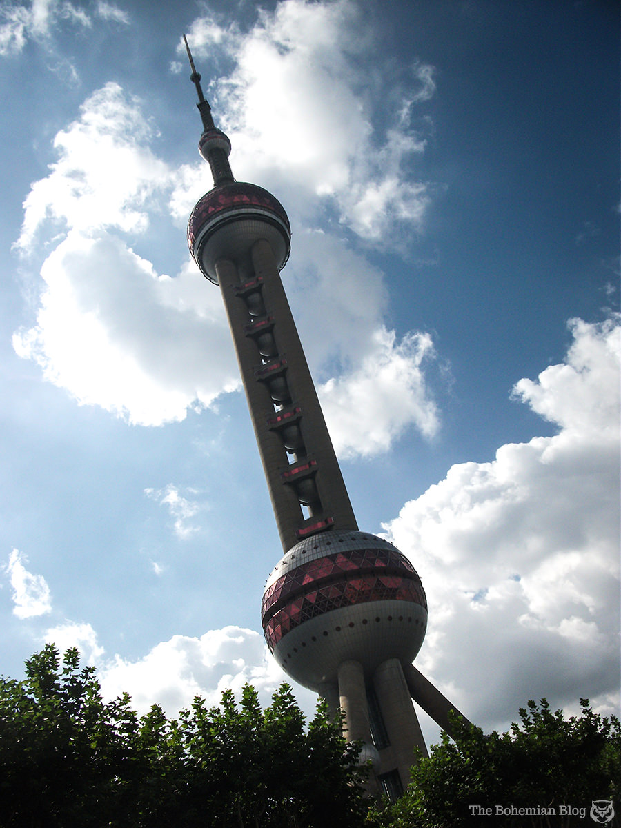 The Oriental Pearl Tower in Shanghai, China.