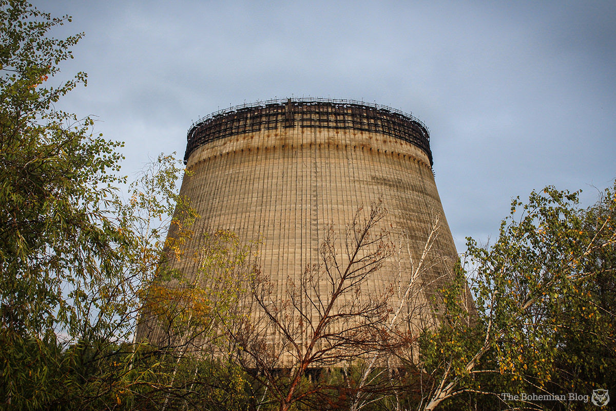 The vast cooling tower of Reactor 5, in the Chernobyl Exclusion Zone.