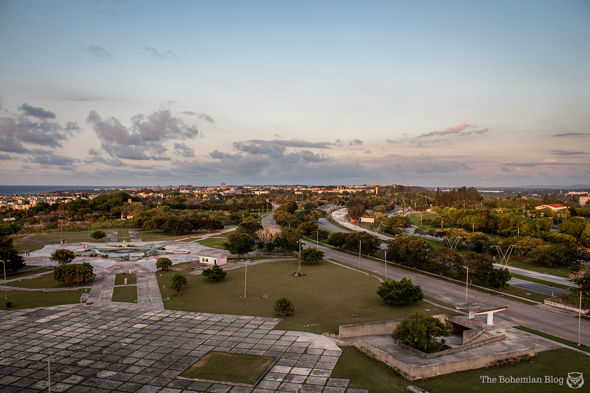 Plaza outside the Estadio Panamericano, Havana, Cuba. Beyond it lies the 'village' built to accommodate athletes.