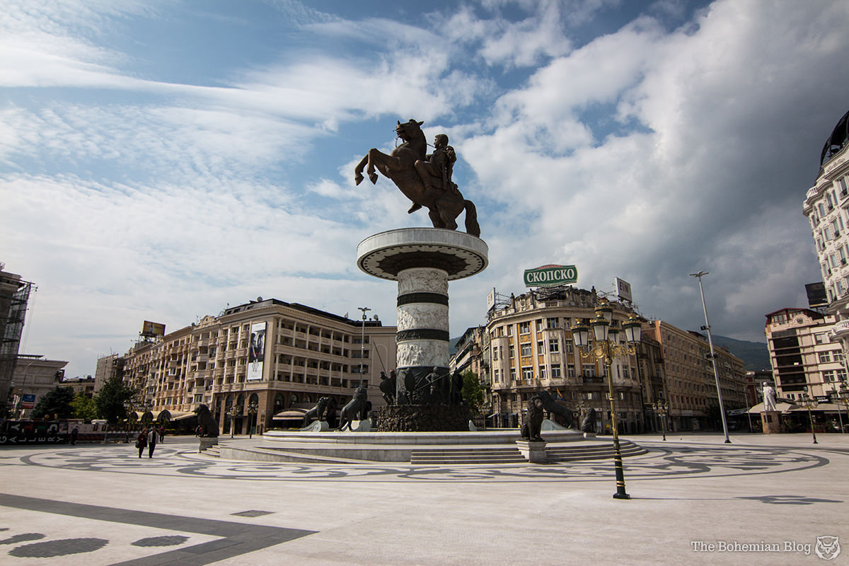 The 'Equestrian Warrior' monument in Macedonia Square, Skopje (Price: €8.2 million).