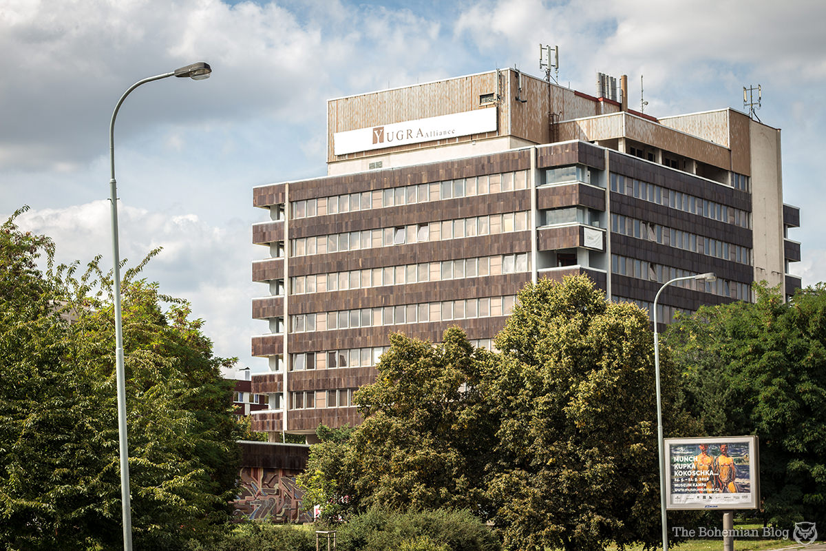 Socialist modernism in Prague, Czech Republic.