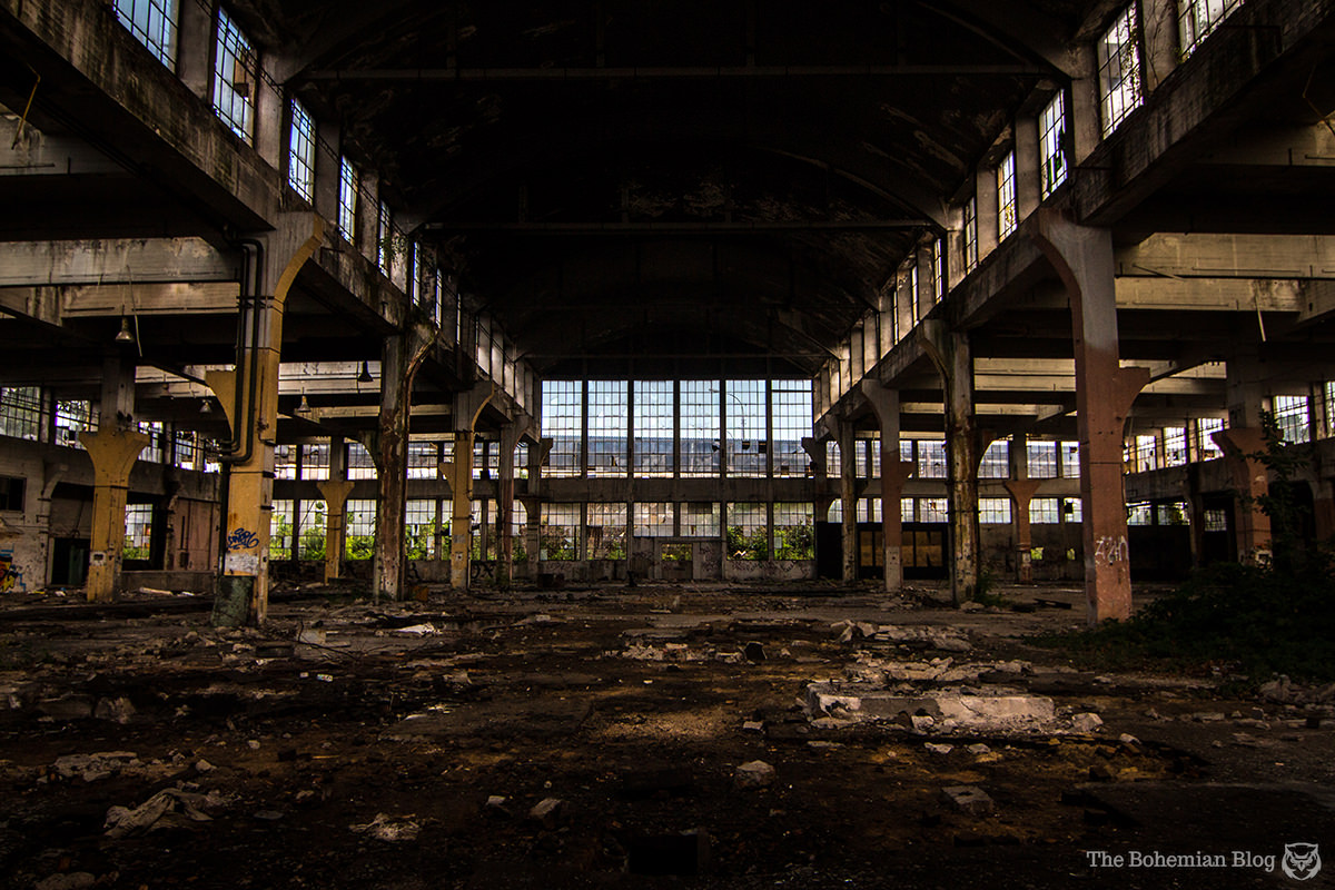 A former car factory on the outskirts of Prague.