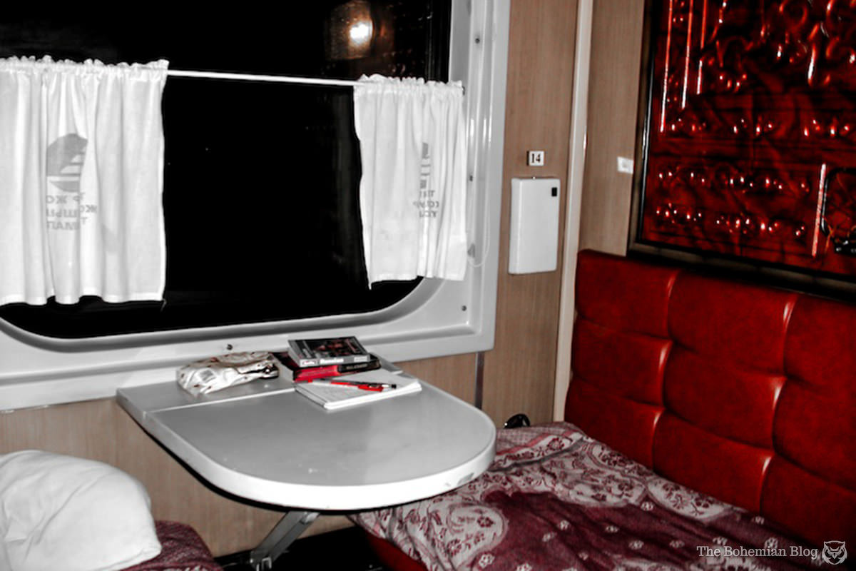 A First Class cabin on the train from Moscow to Astana.