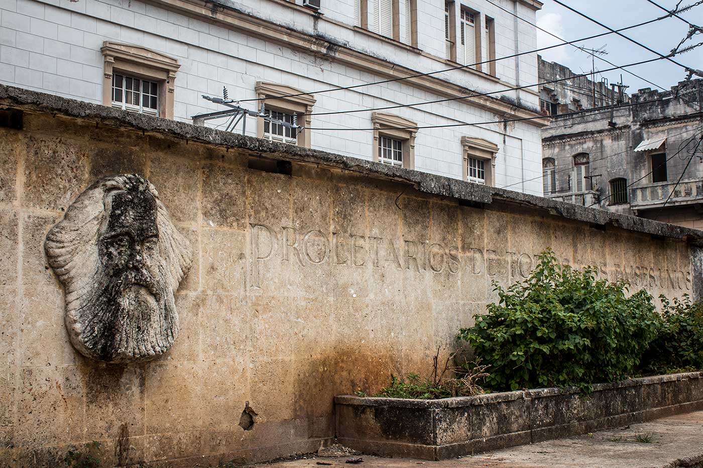 Karl Marx bust on Salvador Allende Avenue, Cuba.