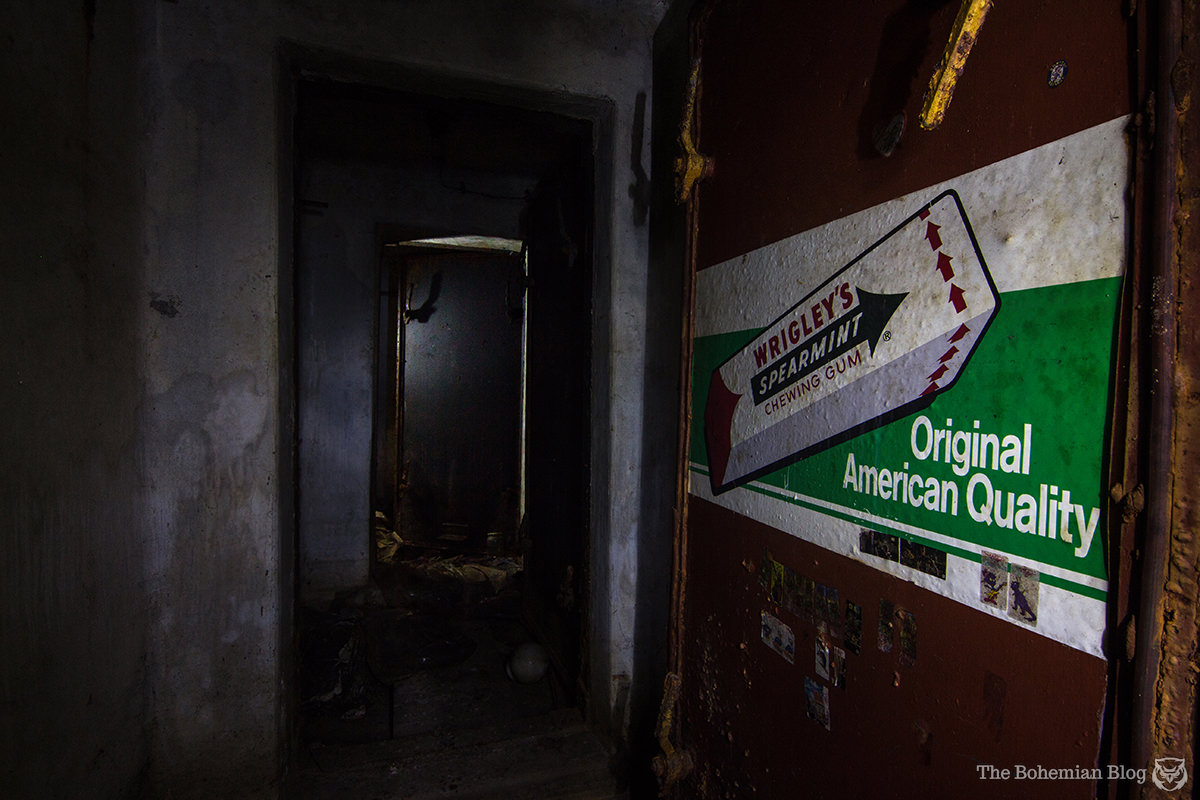 A sign reads "Original American Quality," in a Cold War bomb shelter built primarily to defend against US attacks.