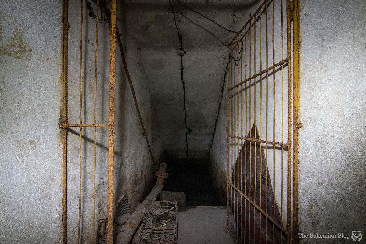 Near the entrance, this lower staircase has been completely flooded.