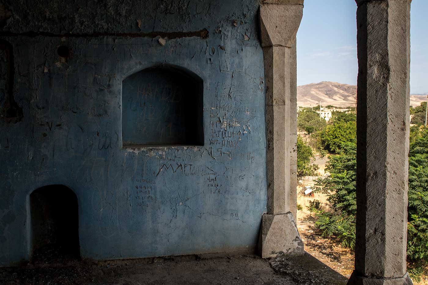 Abandoned mosque in Agdam, Nagorno-Karabakh.