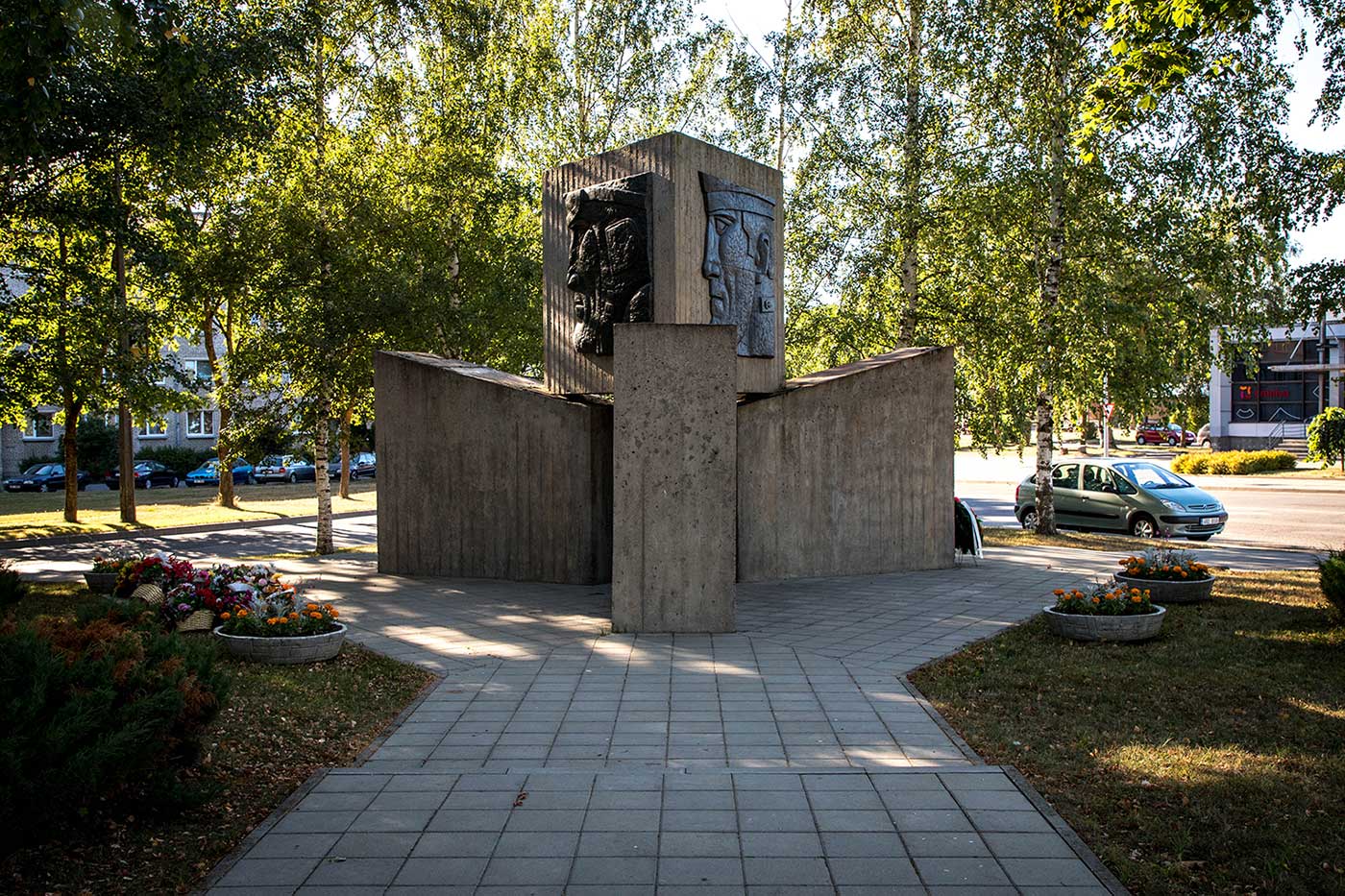 Soviet monument in Sillamäe, Estonia.