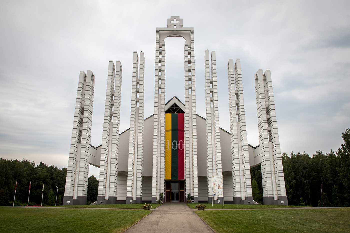 Church of the Blessed Mary, Queen of Martyrs in Elektrėnai, Lithuania. Henrikas Šilgalis, 1990-96.