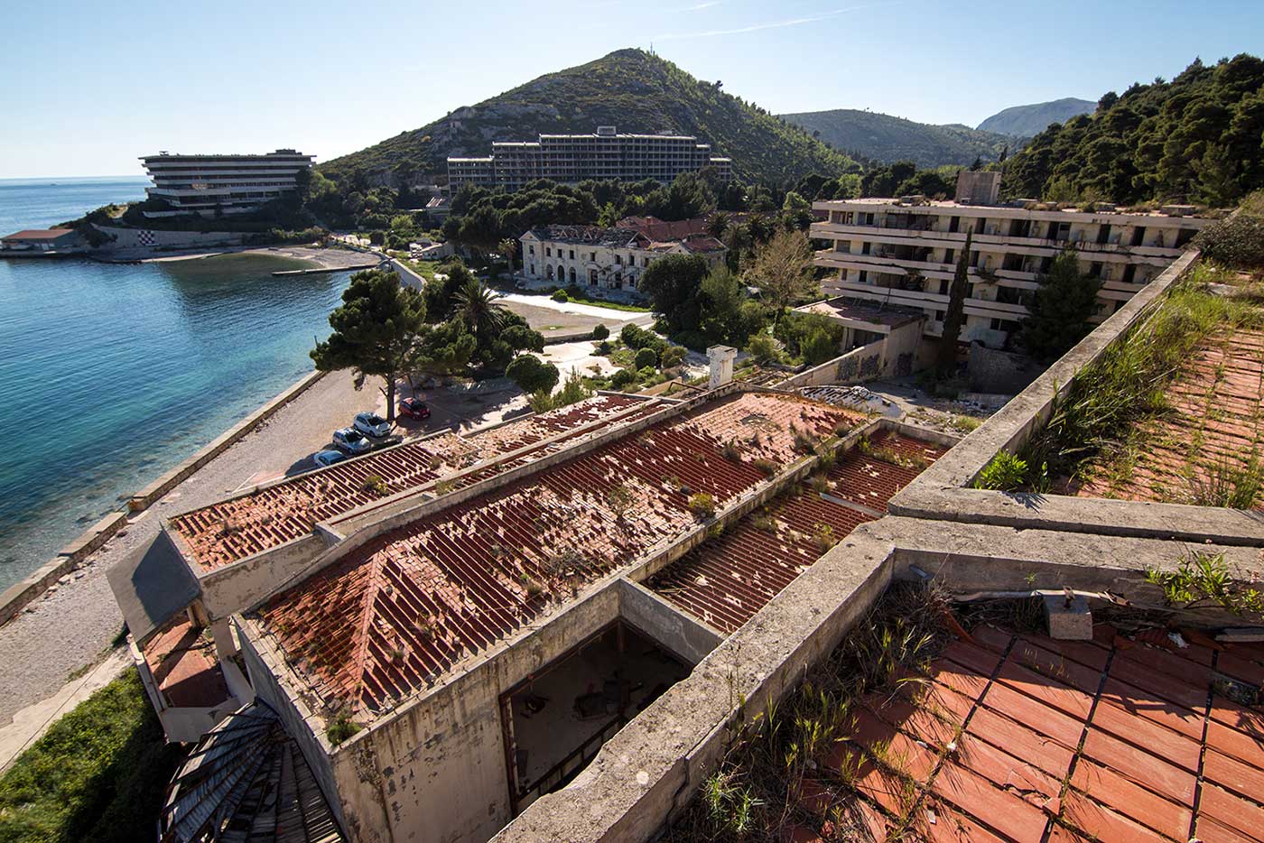 Bay of Abandoned Hotels in Kupari, Croatia