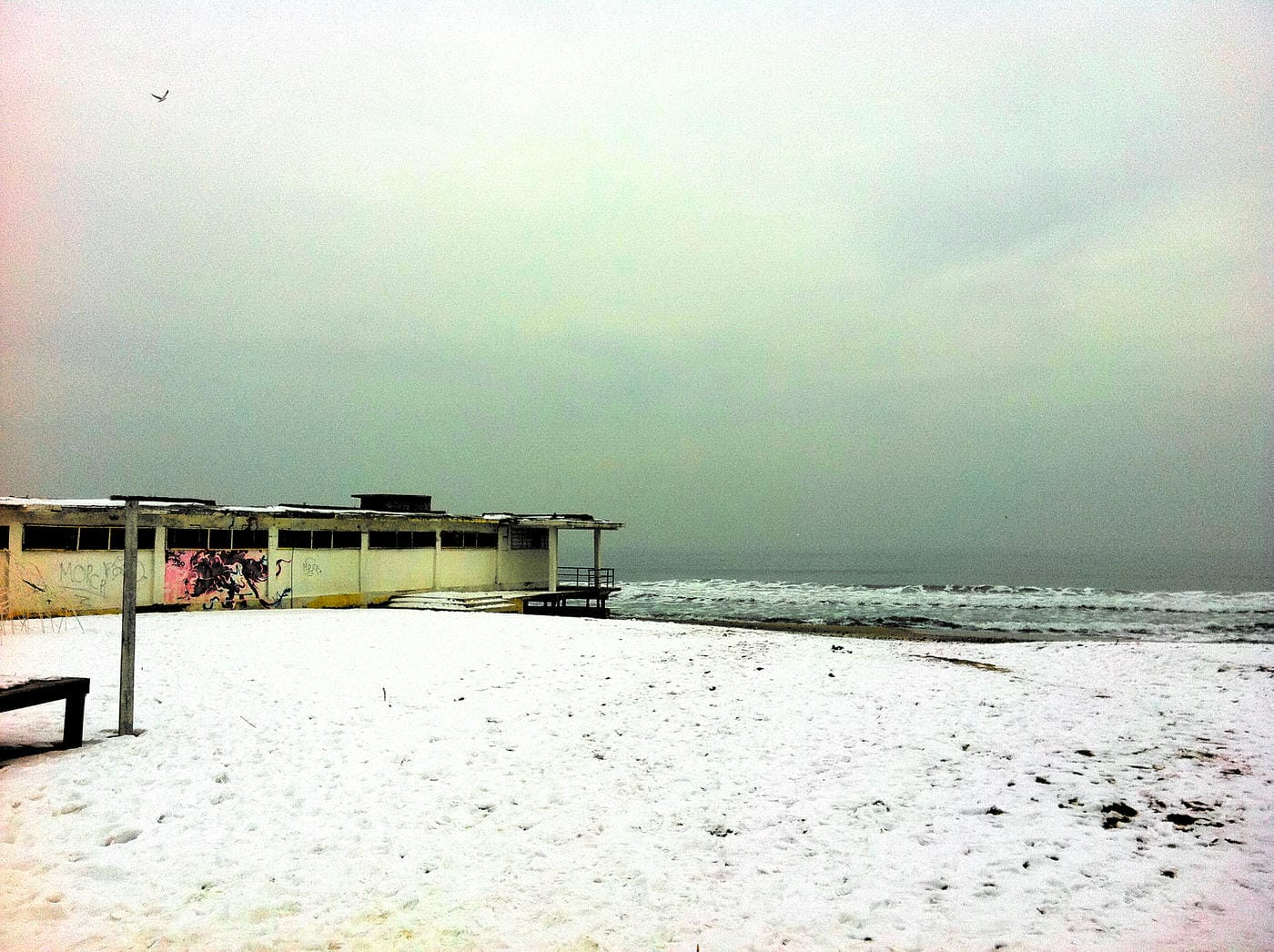 Bulgarian Black Sea resort in the winter
