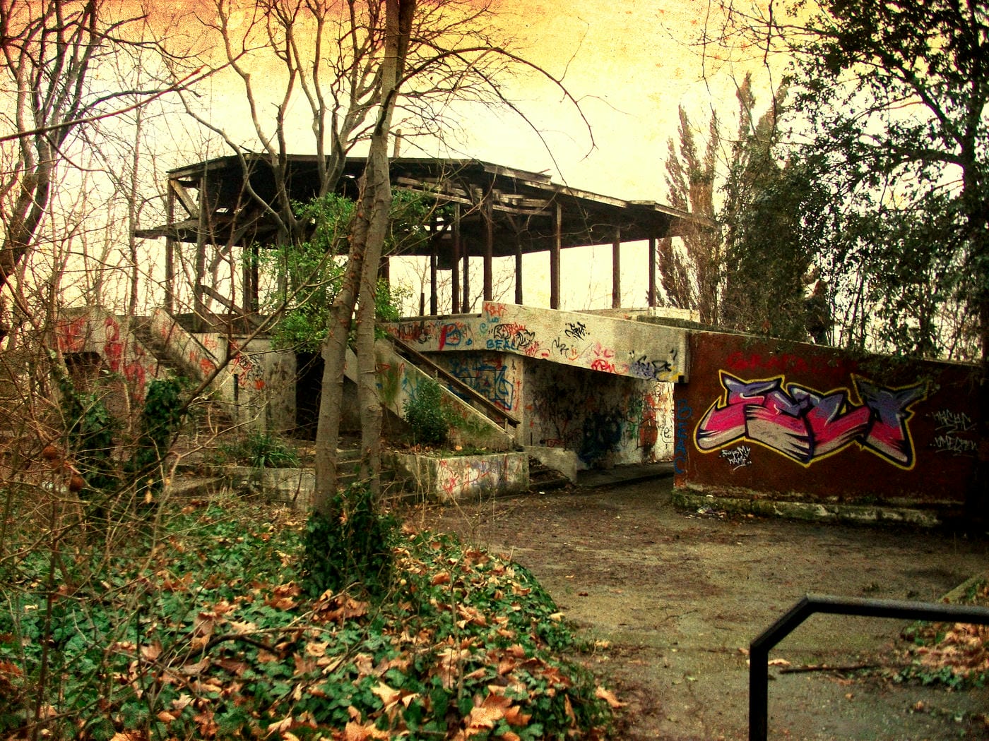 Bulgarian Black Sea beach resort in the winter