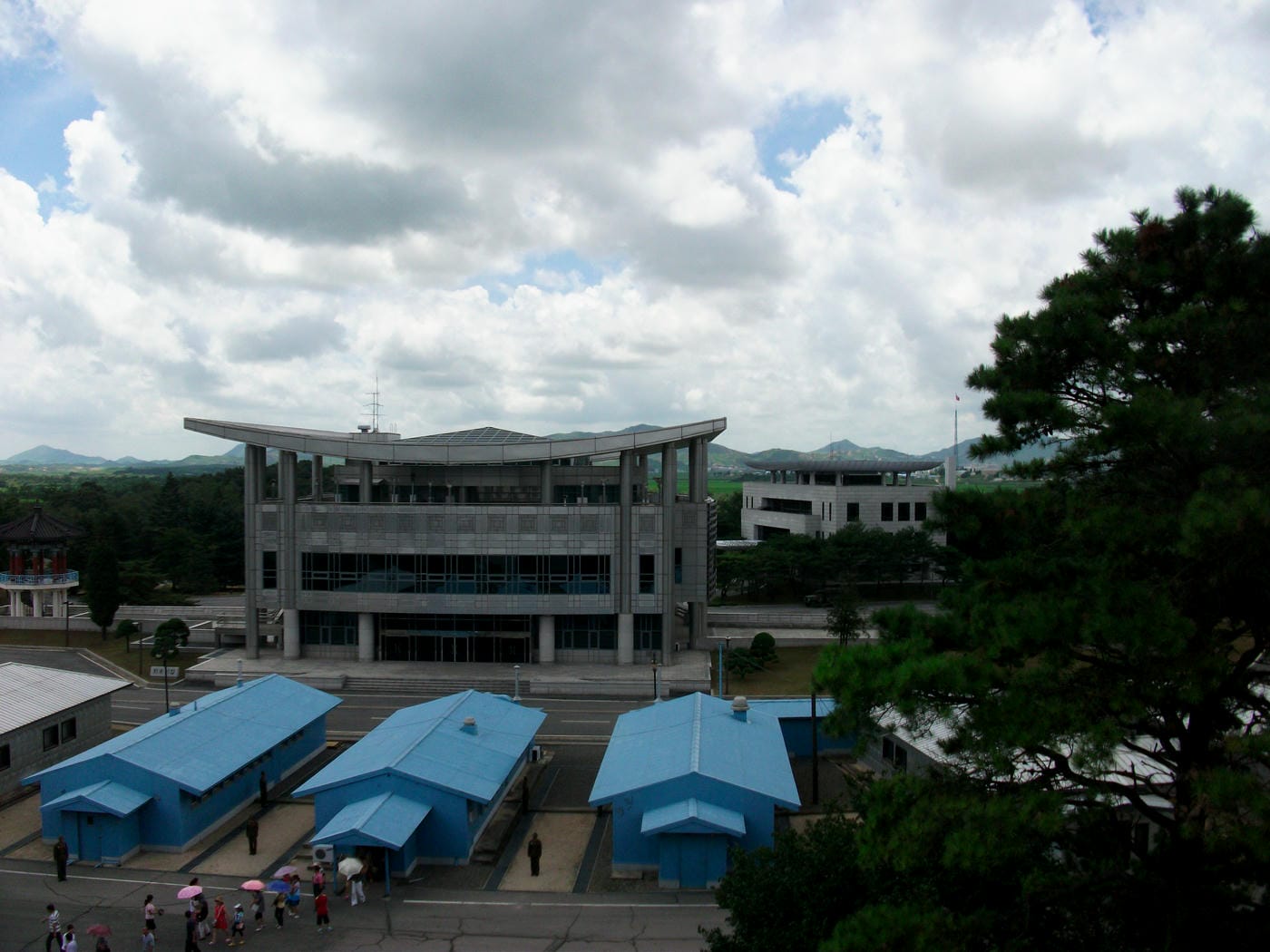 The Demilitarized Zone (or DMZ) dividing North Korea from South Korea