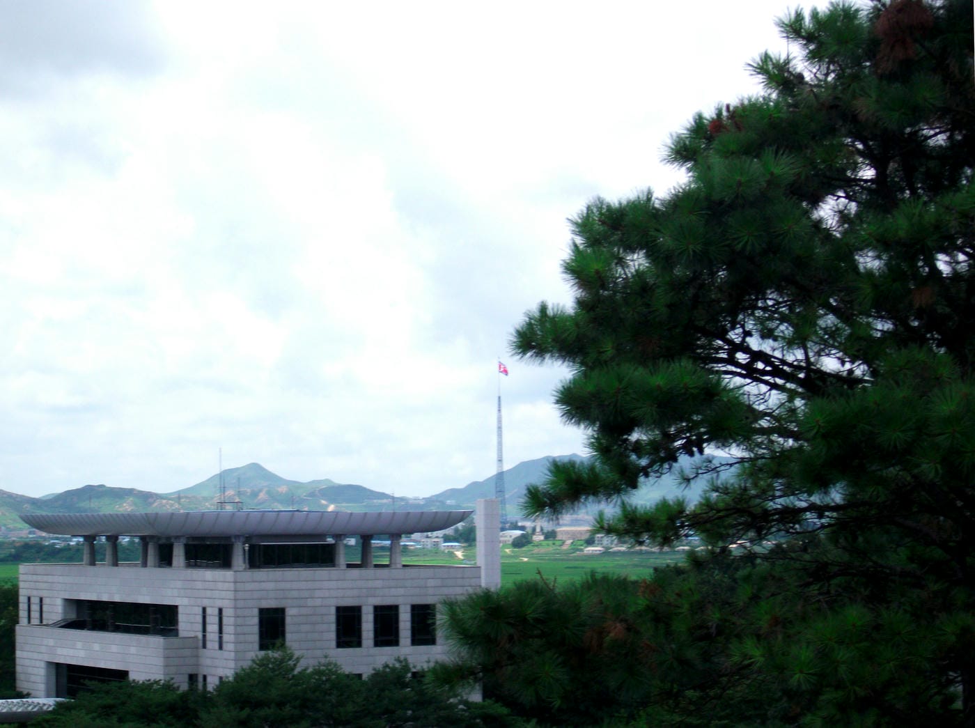 The Demilitarized Zone (or DMZ) dividing North Korea from South Korea