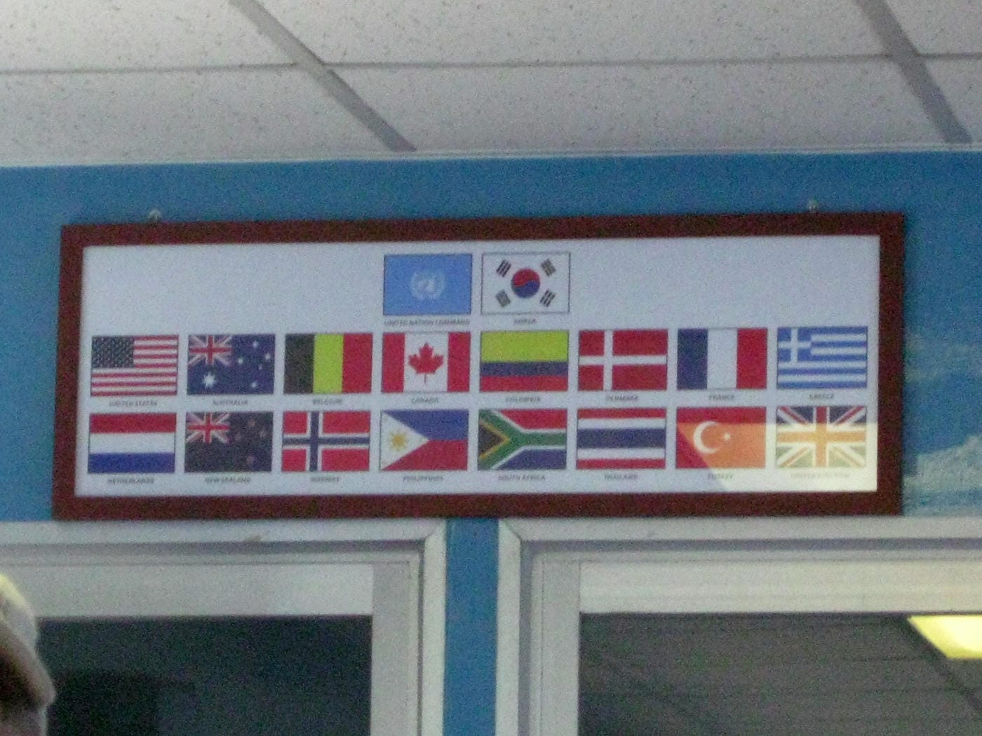 The Demilitarized Zone (or DMZ) dividing North Korea from South Korea